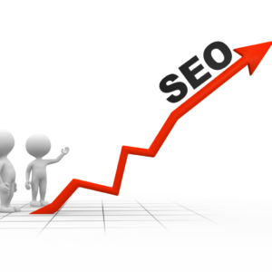 seo service red graph line seo on top of it going up